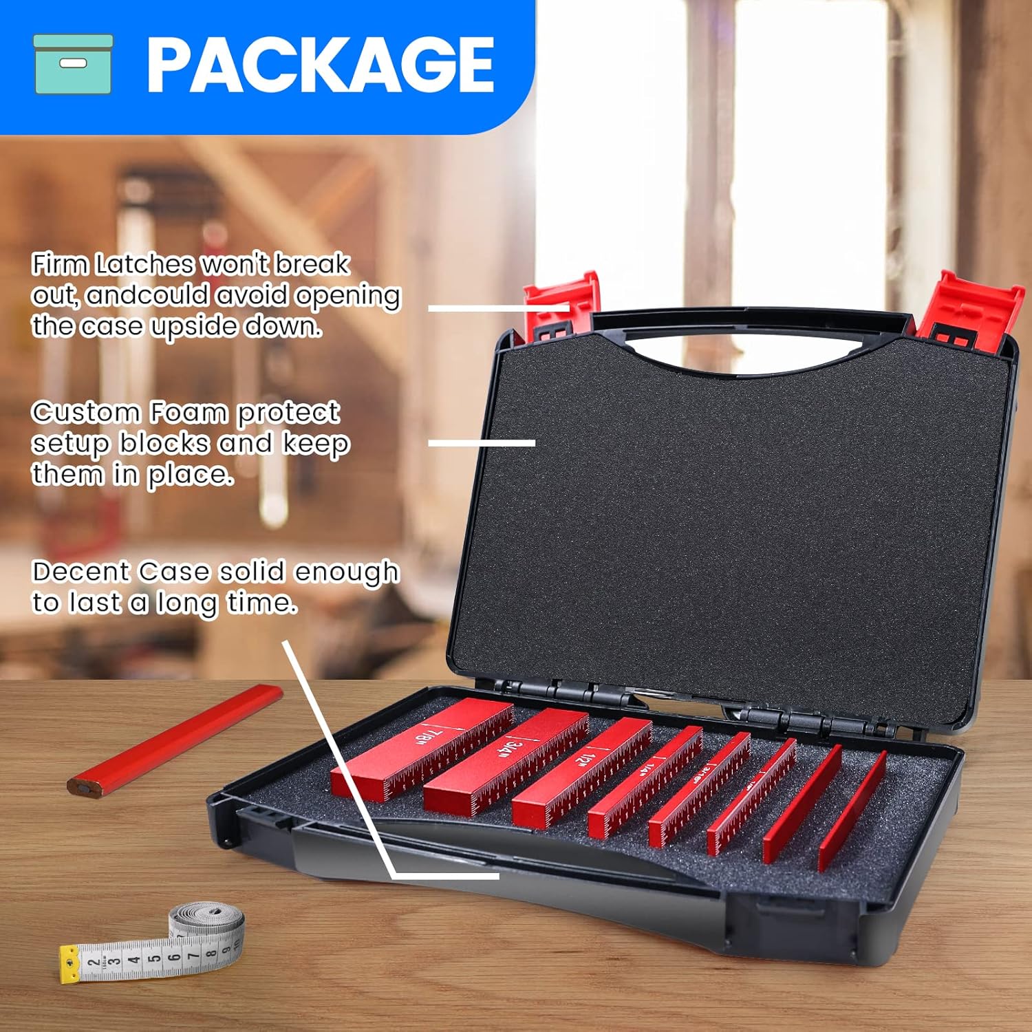 Setup Blocks Woodworking - Setup Blocks Height Gauge Set, 8pcs Precision Aluminum Setup Bars for Router and Table Saw Accessories Woodworking Set Up
