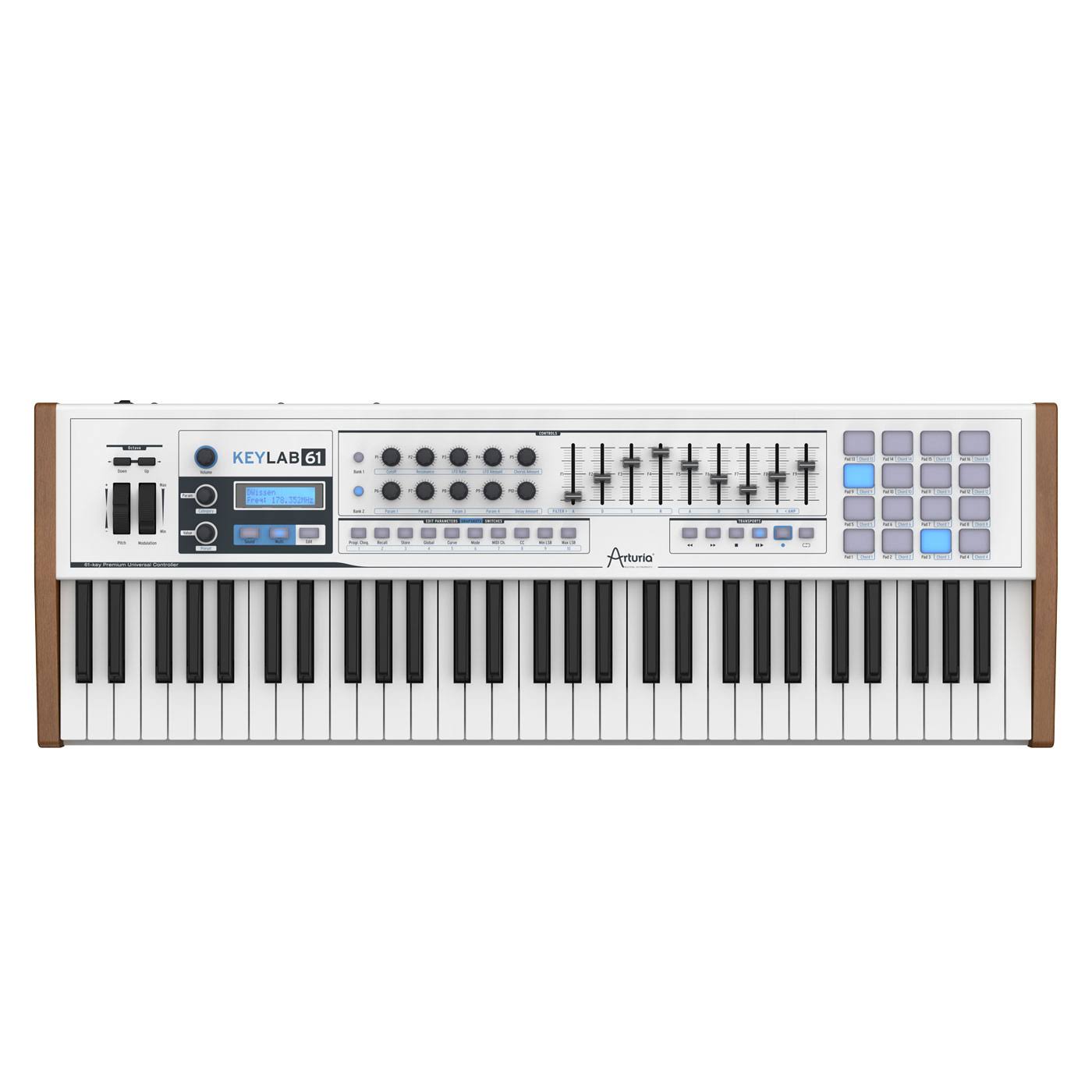 Arturia KeyLab 61 MIDI/USB Controller with Footswitch & MIDI Cable