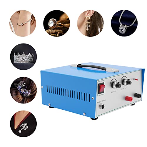 Jewelry Spot Welder, Pulse Sparkle Spot Welder 110V 80A Portable Spot Welding Machine with Handle DIY Spot Welding Tool for Gold K gold Silver Platinum Steel