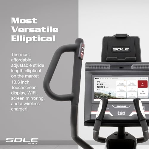 SOLE Fitness Elliptical Exercise Machines, Models E25, E35, E95, E95S, E98, Elliptical Machines for Home Use, Home Exercise Equipment for Cardio Training, Work from Home Fitness Stepper Machine