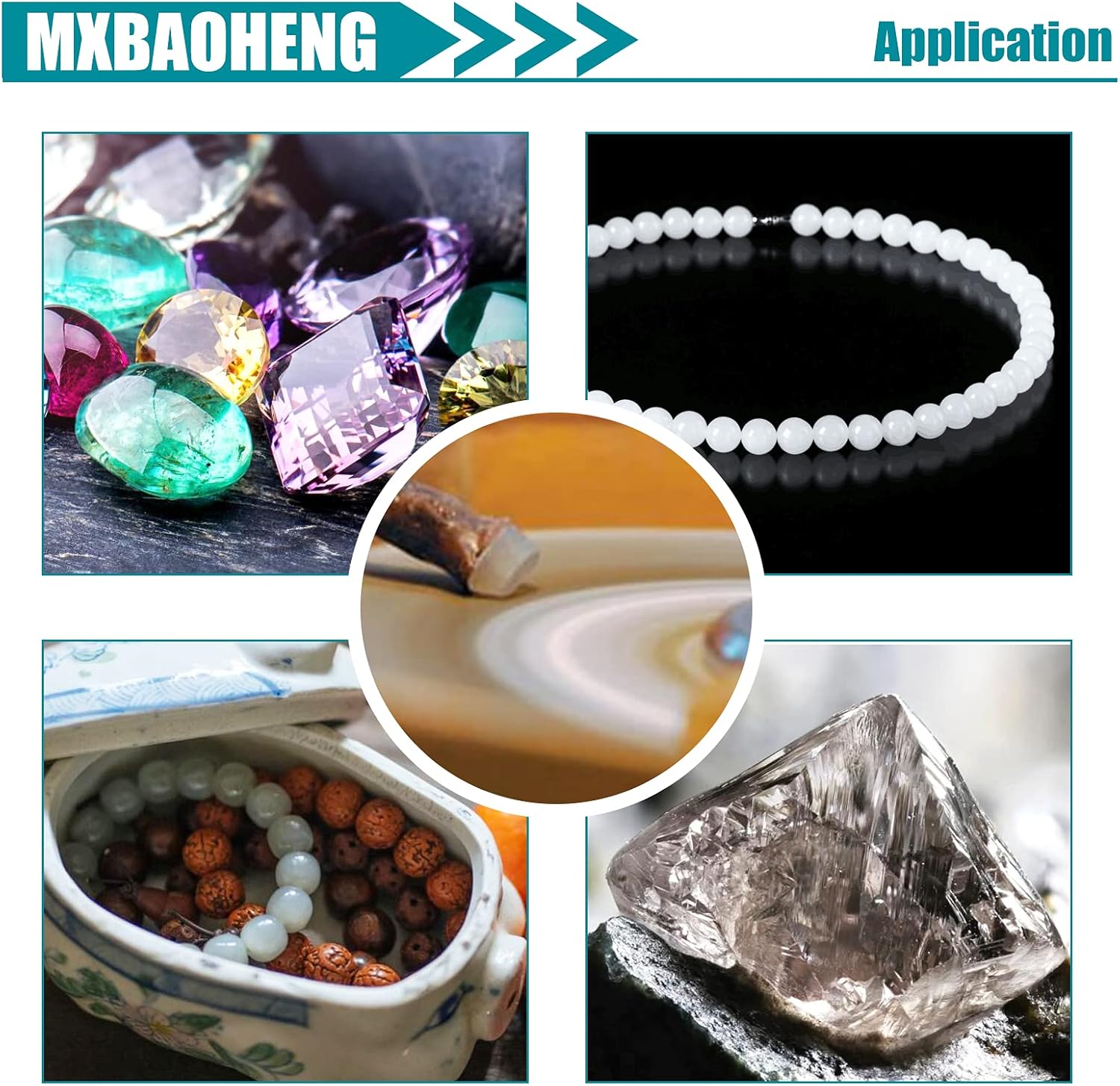 MXBAOHENG Jade Faceting Machine Gem Grinding Faceted Manipulator Jewel Angle Polisher Height Adjustable (96 scale)