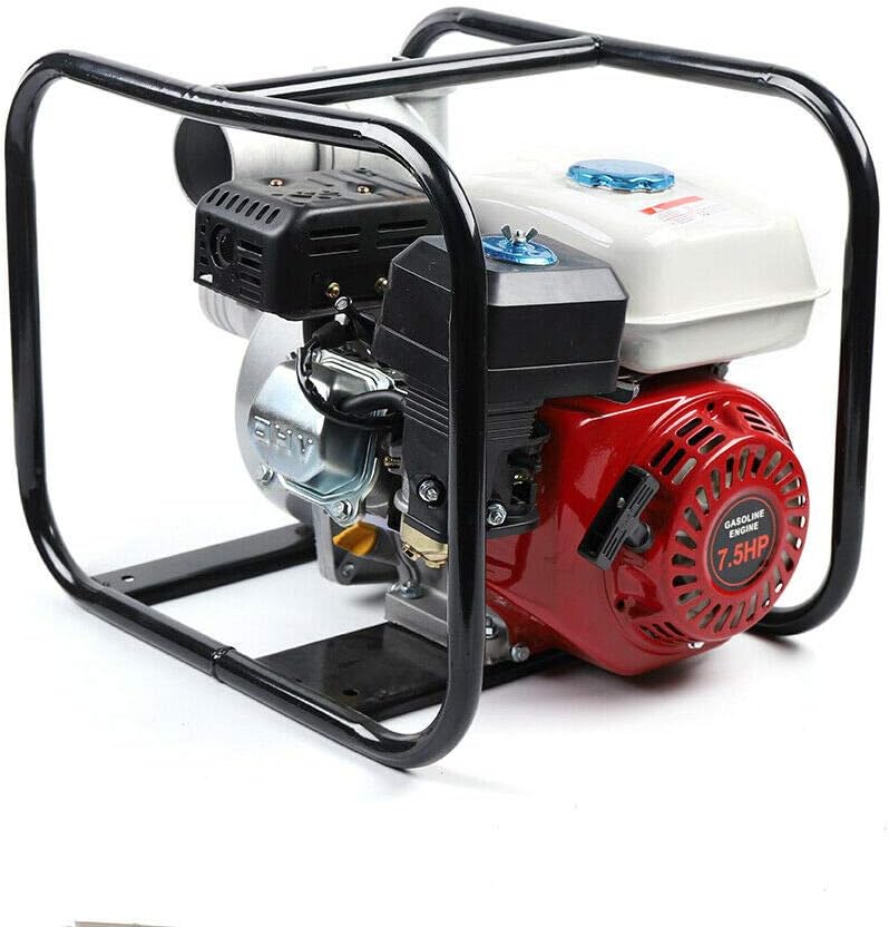 DNYSYSJ Gasoline Water Pump, Gas-Powered Water Transfer Pump 3 Inch 210CC 7.5 HP Heavy Duty Semi-Trash Clean Water Pump Gasoline Engine for Pool Water Remove, lawn garden Irrigate