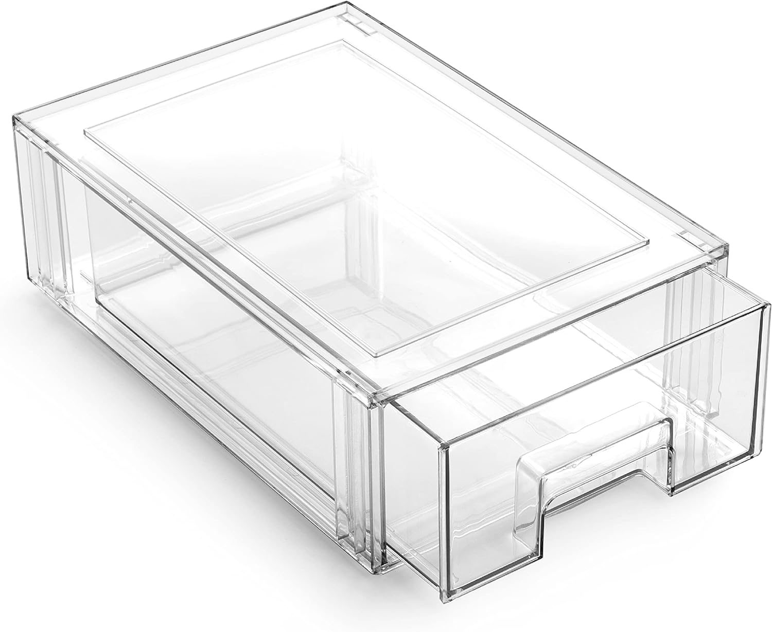 BINO | Stackable Plastic Storage Drawers, Small | THE CRATE COLLECTION | Multi-Use Storage Bins with Drawers | BPA-Free | Pantry Organization | Home Organization | Fridge Organizer | Freezer Organizer