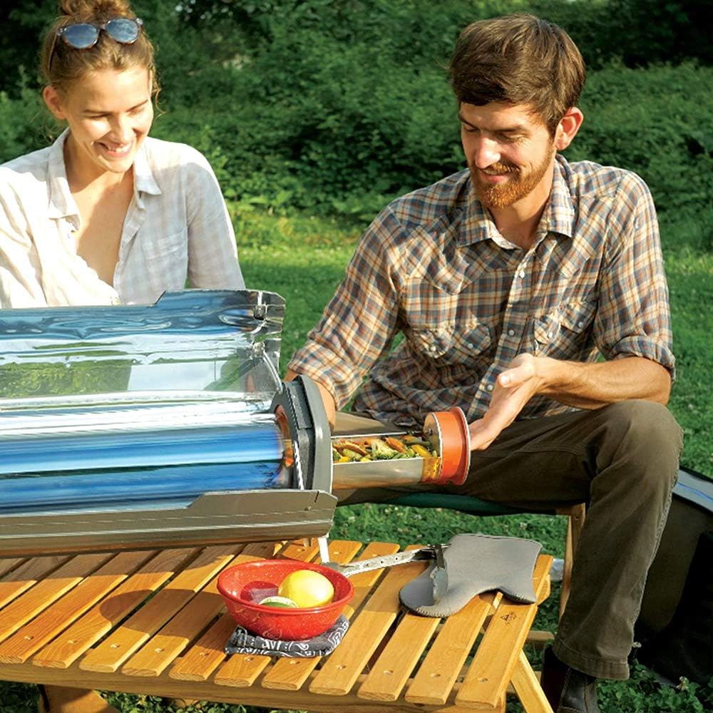 GOSUN Fusion Solar Oven - Hybrid Electric Grill | Portable Oven & High Capacity Solar Cooker | Indoor or Outdoor Oven | American Sun Oven Camping Cookware - Survival Gear Powered by Sun or Electricity