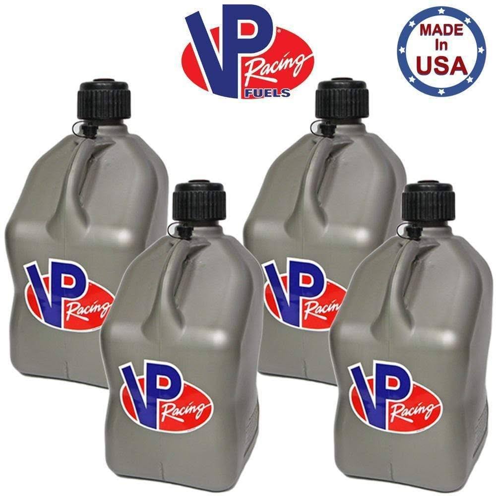 VP Racing Fuel Jugs Square 5 Gallon GAS Can and Hose Silver / 4 / 0