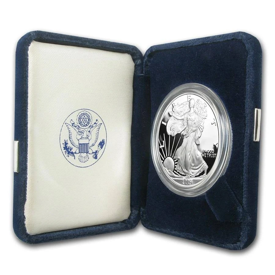 2004-W 1 oz Proof Silver American Eagle (w/ Box u0026 COA) by American Heritage Bullion