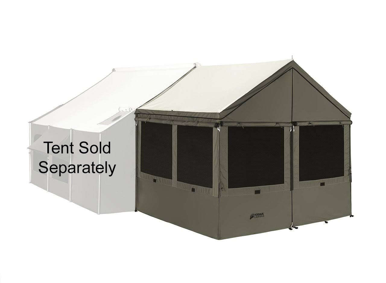 Kodiak Canvas Cabin Lodge 8x8 Enclosure Awning Accessory | Family Tent Camping