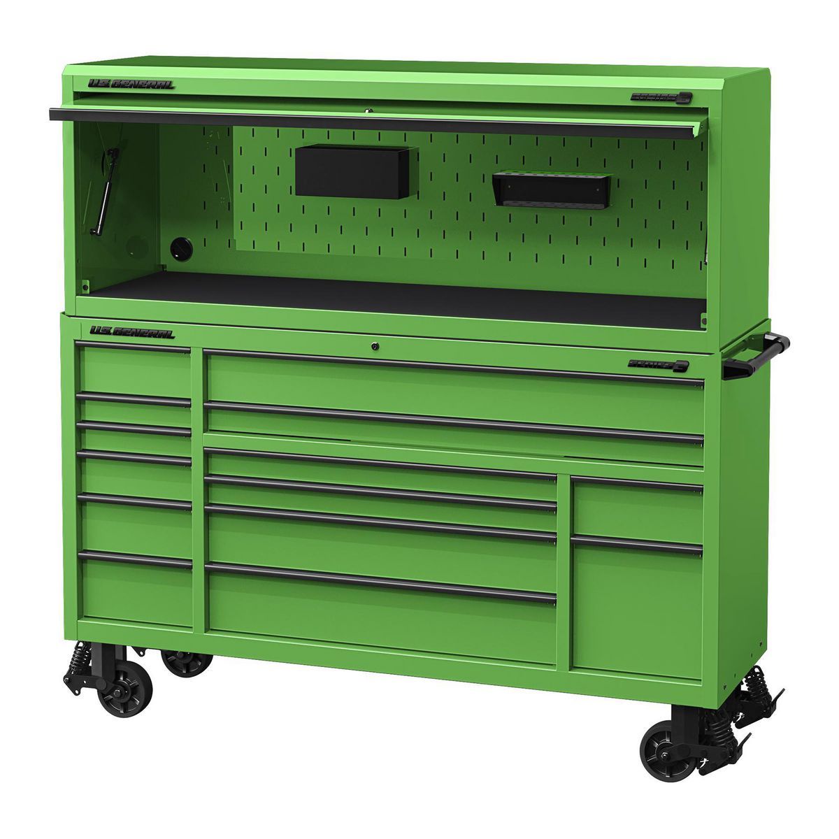 U.S. GENERAL 72 in. x 22 in. Triple-Bank Roll Cab, Series 3, Slate Gray