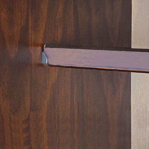 Palace Imports 100% Solid Wood Grand Armoire Wardrobe Closet, Java, 45.75" w x 72" h x 20.75", 4 Small Shelves, 1 Clothing Rod, 2 Drawers, 1 Lock Included. Renewable Eco-Friendly Wood, Made in Brazil
