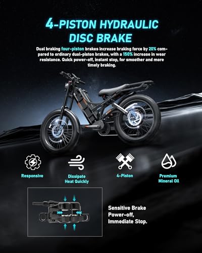 Romeo Pro/Romeo Ⅱ[2024 New]1200W/2500W Dual Motor 60Ah Adult Electric Bikes, 26*4/ 20*5 Fat Tire Electric Mountain Bike 34/37 Mph120+Miles Long Range Electric Bicycles, Four Piston Brake Ebike