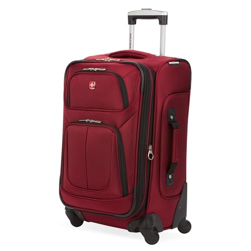 SwissGear Sion Softside Expandable Luggage, Black, Checked-Large 29-Inch