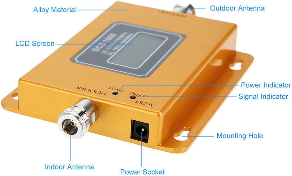 DCS 1800MHZ GSM 1800 2g 4g LTE Cell Phone Signal Repeater Booster Mobile Phone Signal Amplifier with US Plug