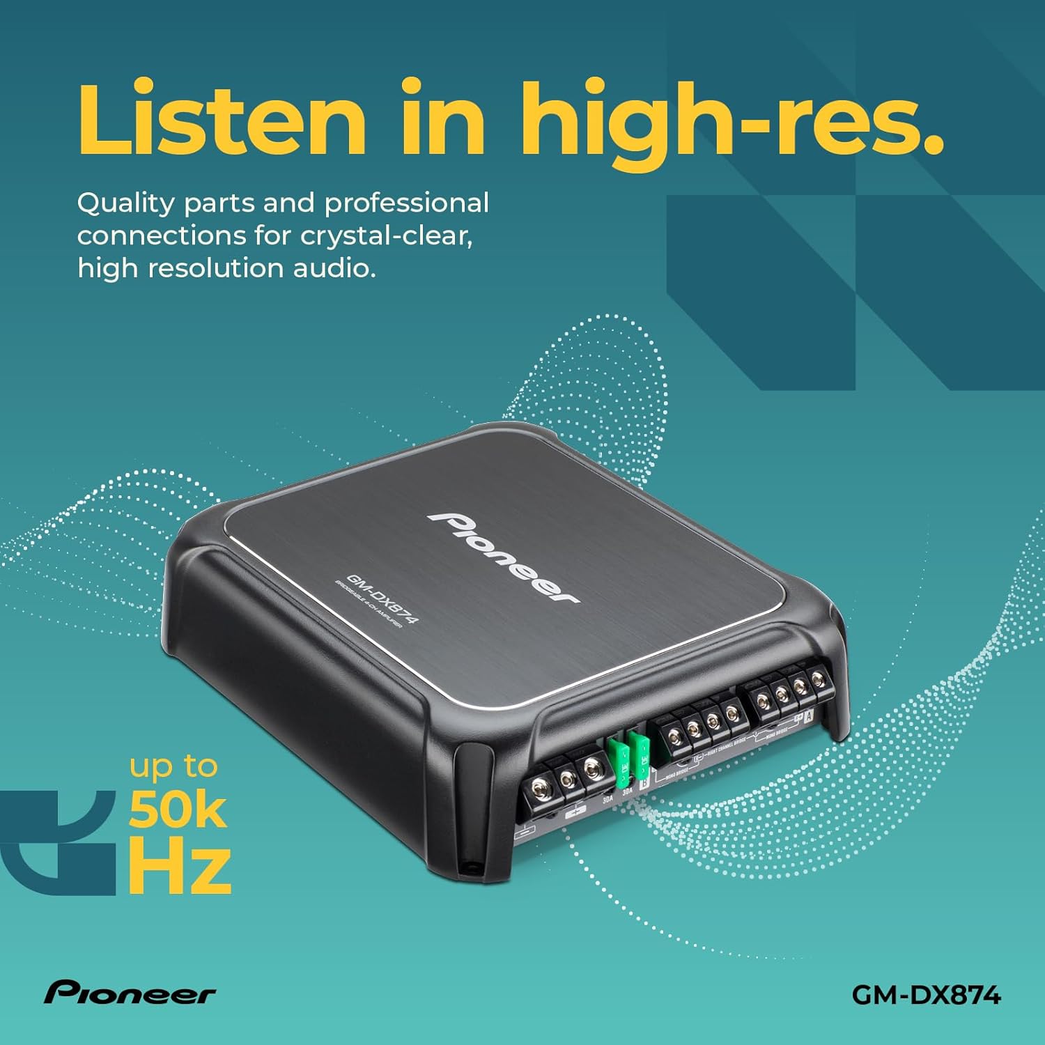 Pioneer GM-DX874 4-Channel, Class D, 1200 W Max Power - Multi-Channel Amplifier