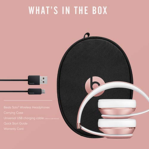 Beats Solo3 Wireless On-Ear Headphones - Apple W1 Headphone Chip, Class 1 Bluetooth, 40 Hours of Listening Time, Built-in Microphone - Red