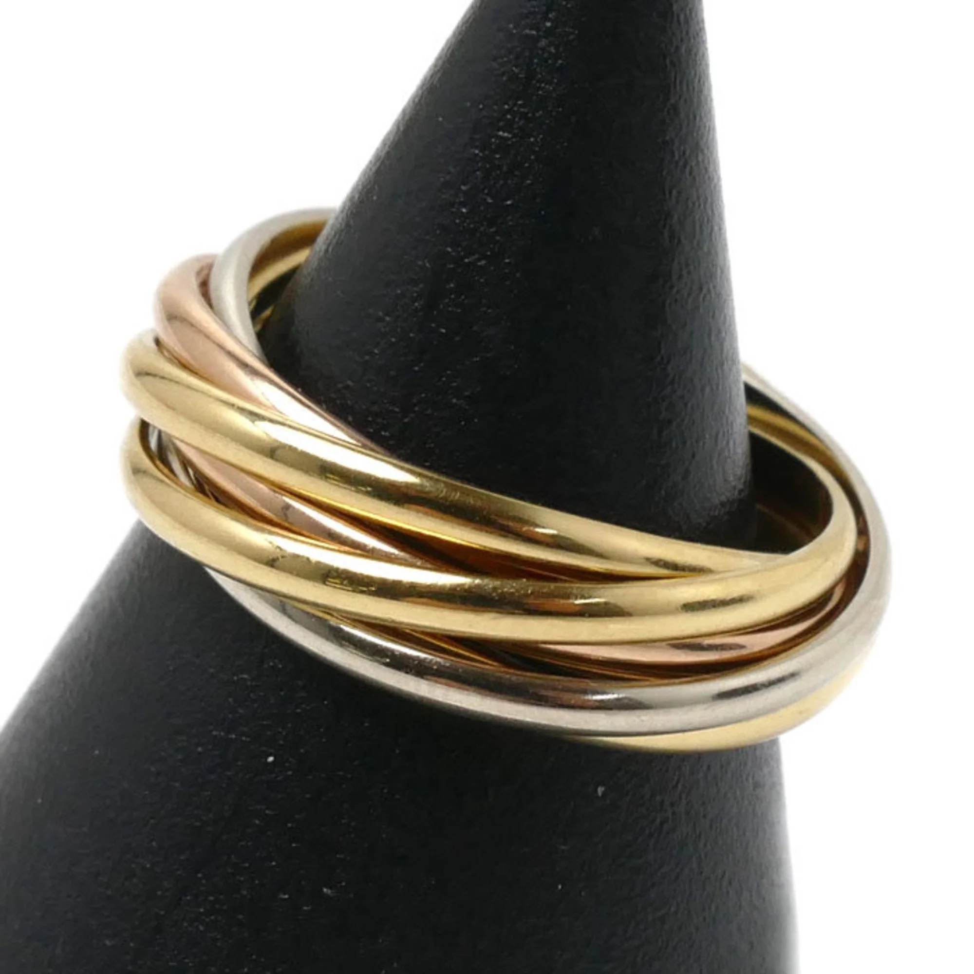 Pre-Owned CARTIER K18YG PG WG Trinity 7-row ring 6.9g Ladies (Good)