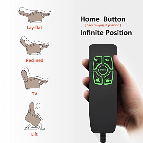 MCombo Dual Motor Power Lift Recliner Chair with Massage and Heat for Elderly People, Infinite Position, USB Ports, Cup Holders, Fabric 7890 (Medium-Regular, Burgundy)
