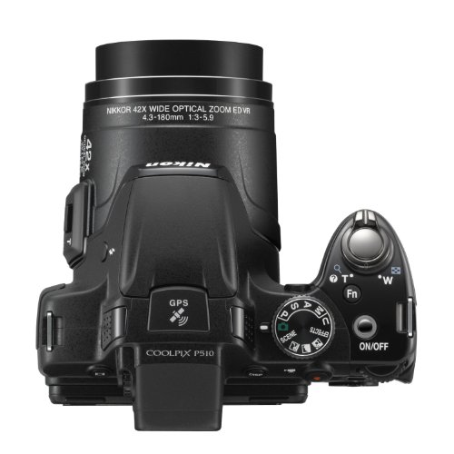 Nikon COOLPIX P510 16.1 MP CMOS Digital Camera with 42x Zoom NIKKOR ED Glass Lens and GPS Record Location (Red)