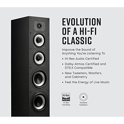 Polk Monitor XT10 Home Subwoofer, 10" Deep Bass Woofer, 100W Class D Amplification, Dolby Atmos, Auro 3D & DTS:X Compatible, Black