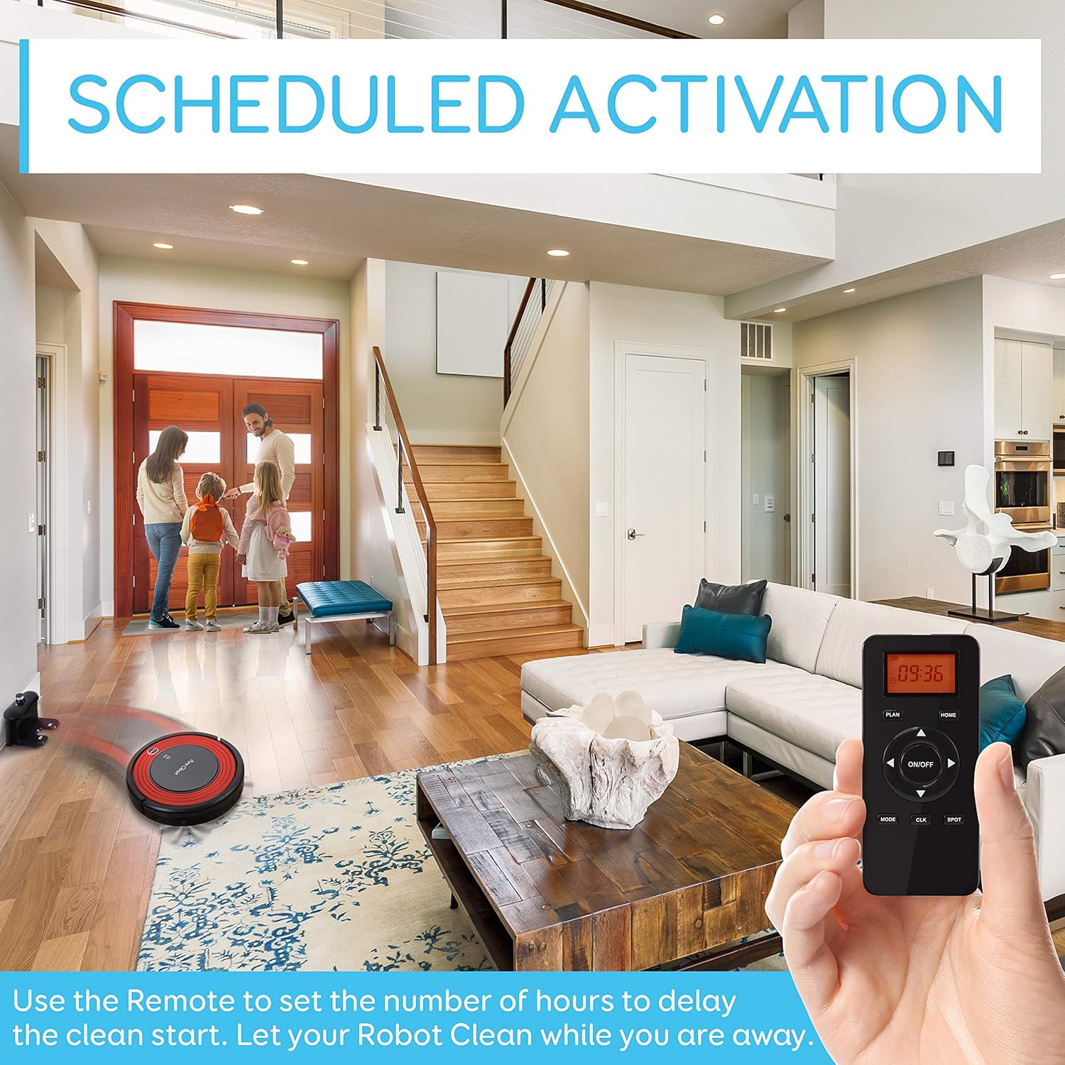 Robot Vacuum Cleaner and Dock - 1500pa Suction w/ Scheduling Activation and Charging Dock - Robotic Auto Home Cleaning for Carpet Hardwood Floor Pet Hair & Allergies Friendly - Pure Clean PUCRC95