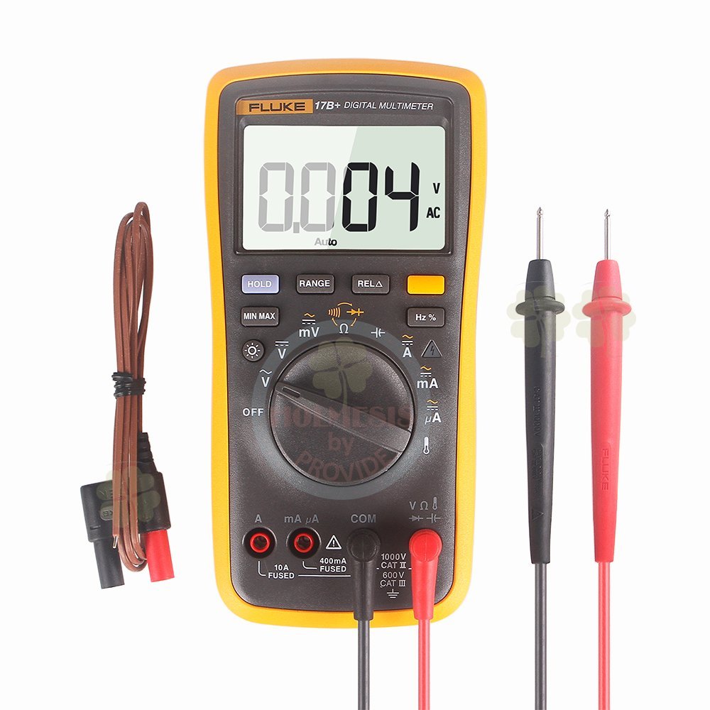 FLUKE 17B+ Digital Multimeter w/ Temperature & Frequency (CARRYING CASE INCLUDED)