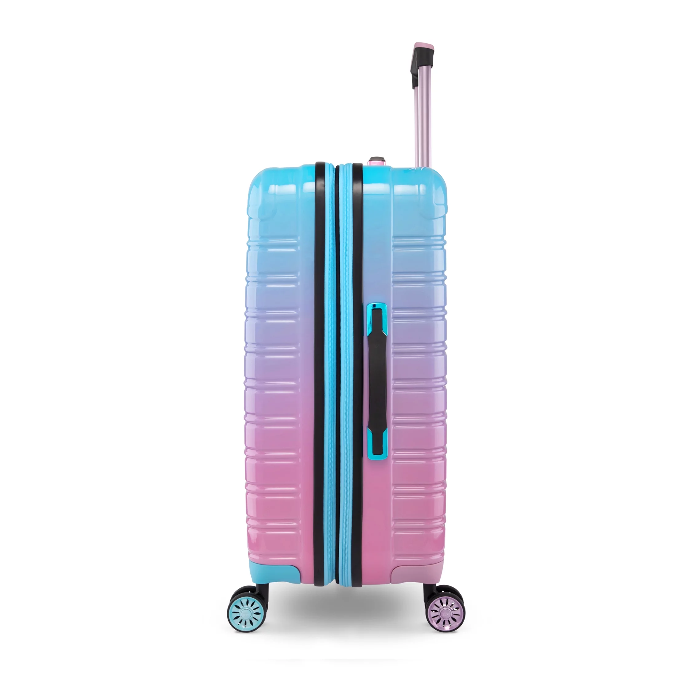 iFLY Hardside Luggage Fibertech 3 Piece Set, 20" Carry-on Luggage, 24" Checked Luggage and 28" Checked Luggage, Cotton Candy