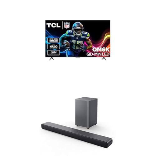 TCL 65-Inch Class QM6K Series QD-Mini LED 4K UHD Google Smart TV Best Value Mini-LED TV - QLED, 144hz, 288hz Gaming Rate, High Contrast Screen, Onkyo Audio, Dolby Atmos (65QM6K, 2025 Model)
