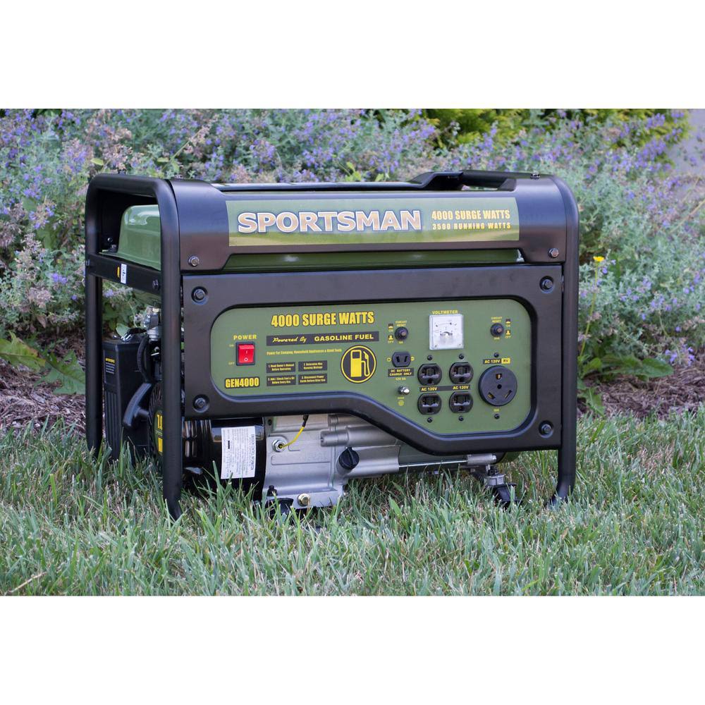 4,000/3,500-Watt Gasoline Powered Portable Generator with RV Outlet
