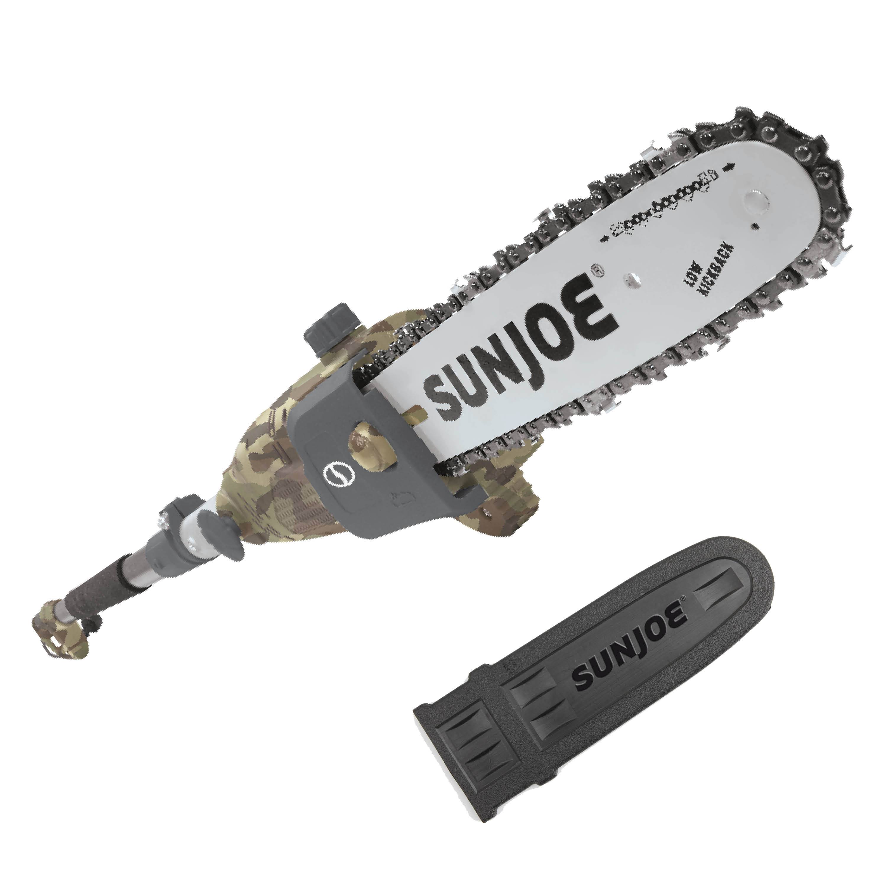 Sun Joe Swj803e-cmo 10 inch 8.0 Amp Electric Multi-Angle Pole Chain Saw, Camo