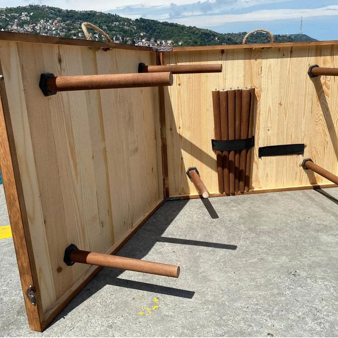 Boho Picnic Table(28"W x 60"L x13"H) boho table, wooden table, low foldable table,low table, boho picnic table,large garden table folding car table (Natural Wood)