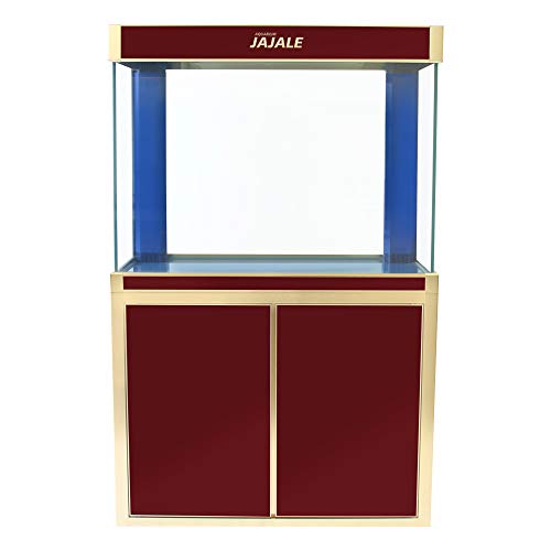 JAJALE Aquarium Fish Tank LED Light Pump Freshwater Filter Upright Fishtank Stand Bundle Ultra Clear Tempered Glass with Complete Aquarium Setup