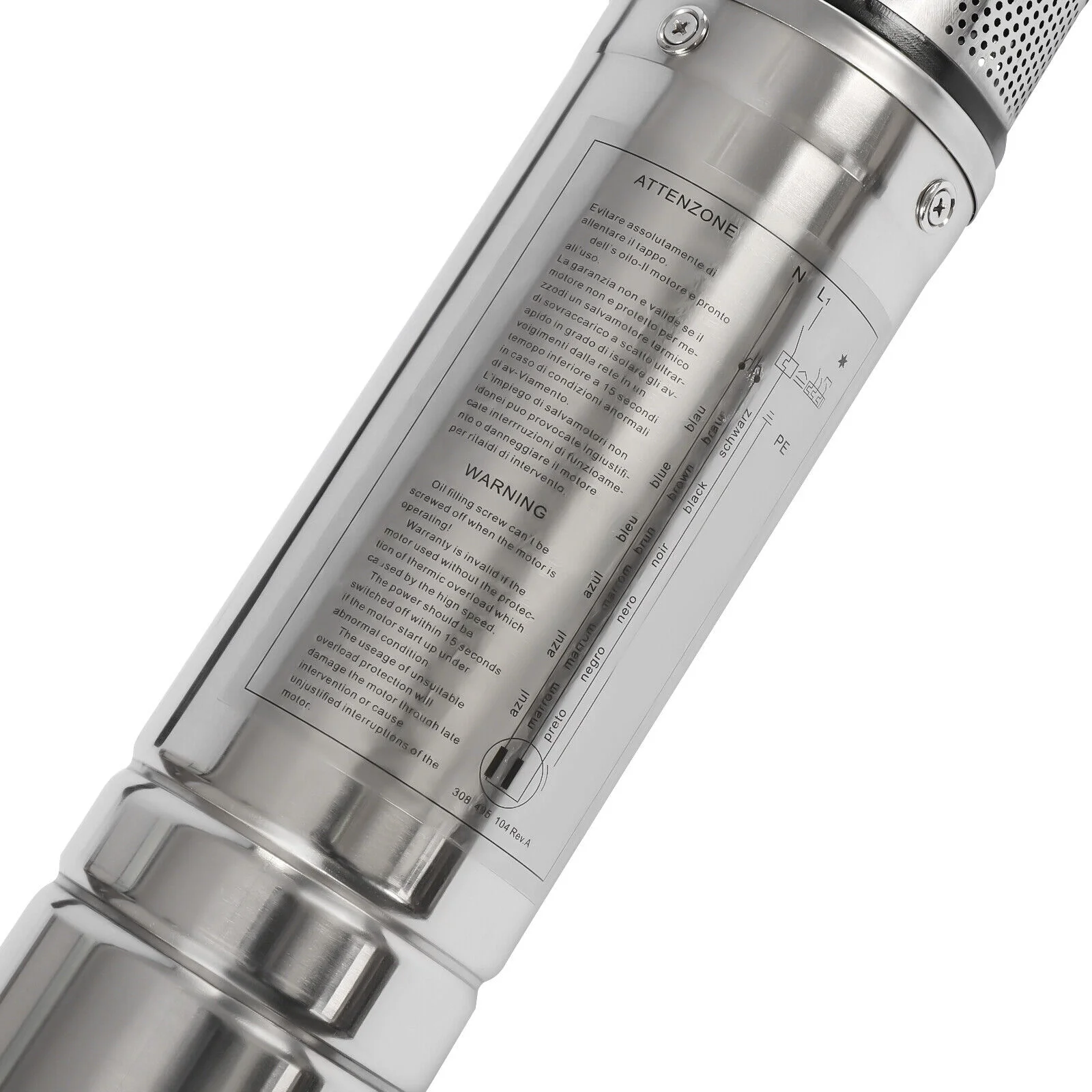 110V Submersible Deep Well Water Pump Stainless Steel Submersible Well Pump