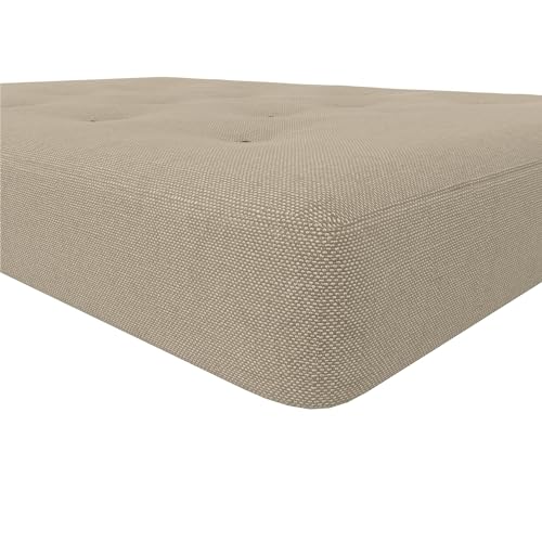 DHP Trule 6-Inch Bonnell Coil Futon Mattress, Polyester Linen, Full, Dark Gray