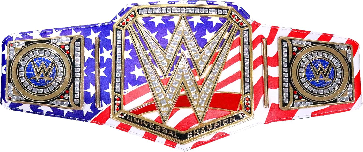 WWE United States Championship Title Belt Replica, WWE World Heavyweight Wrestling Championship Belt - Adult Size - 4mm