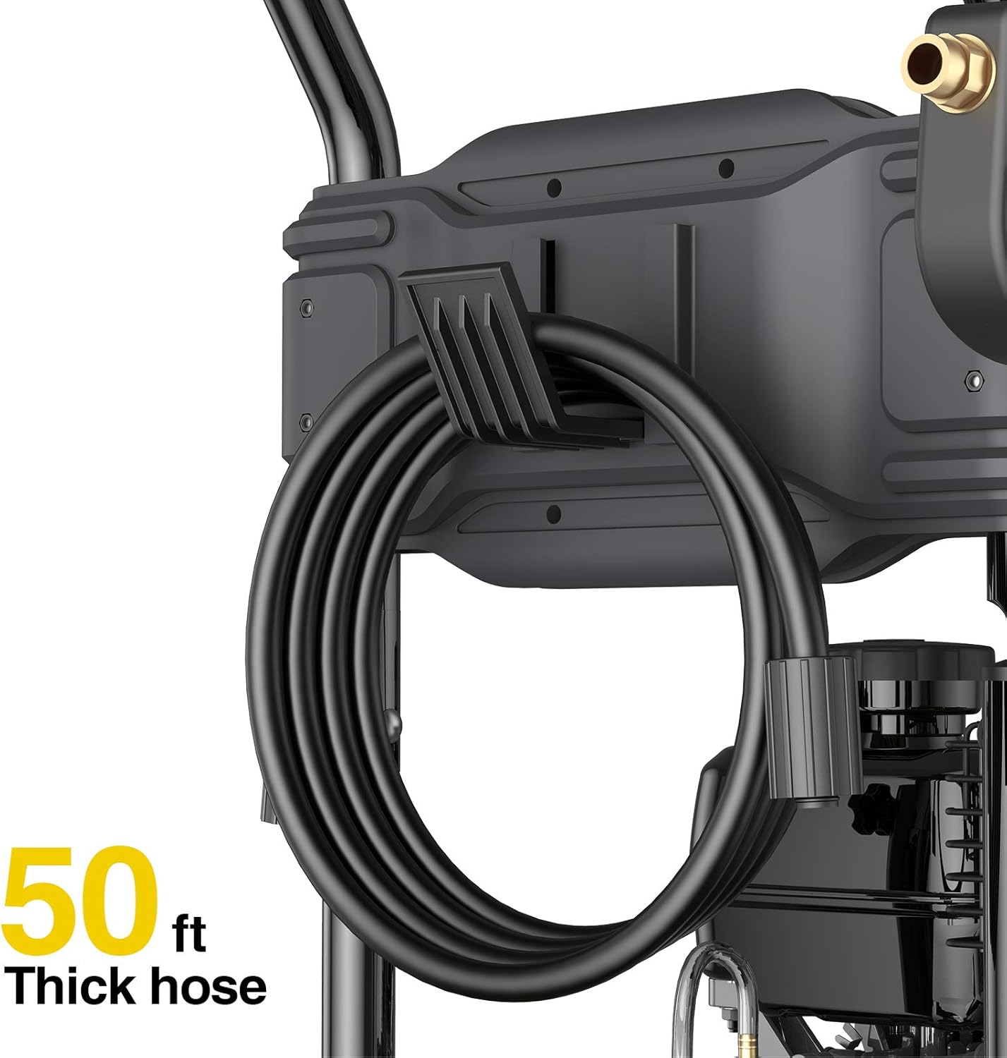 BLUBERY 3500PSI Gas Pressure Washer, 2.6GPM 212CC Power Washer, 50FT Hose&Soap Container, 5 Adjustable Nozzles, Cleaning for Driveway/Concrete/Vinyl Fencing, CARB&EPA CERT…