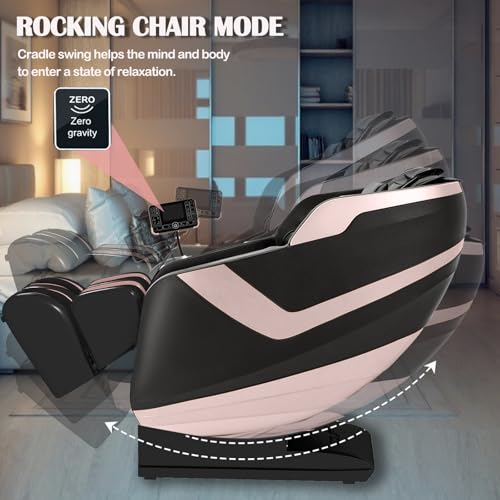 Artist hand Massage Chair Full Body, Zero Gravity Massage Chair, Dual Core SL-Track Massage Recliner Chair with 12 Modes, Bluetooth Speakers, Full Body Airbag Compression, Heating, Foot Rollers, Black