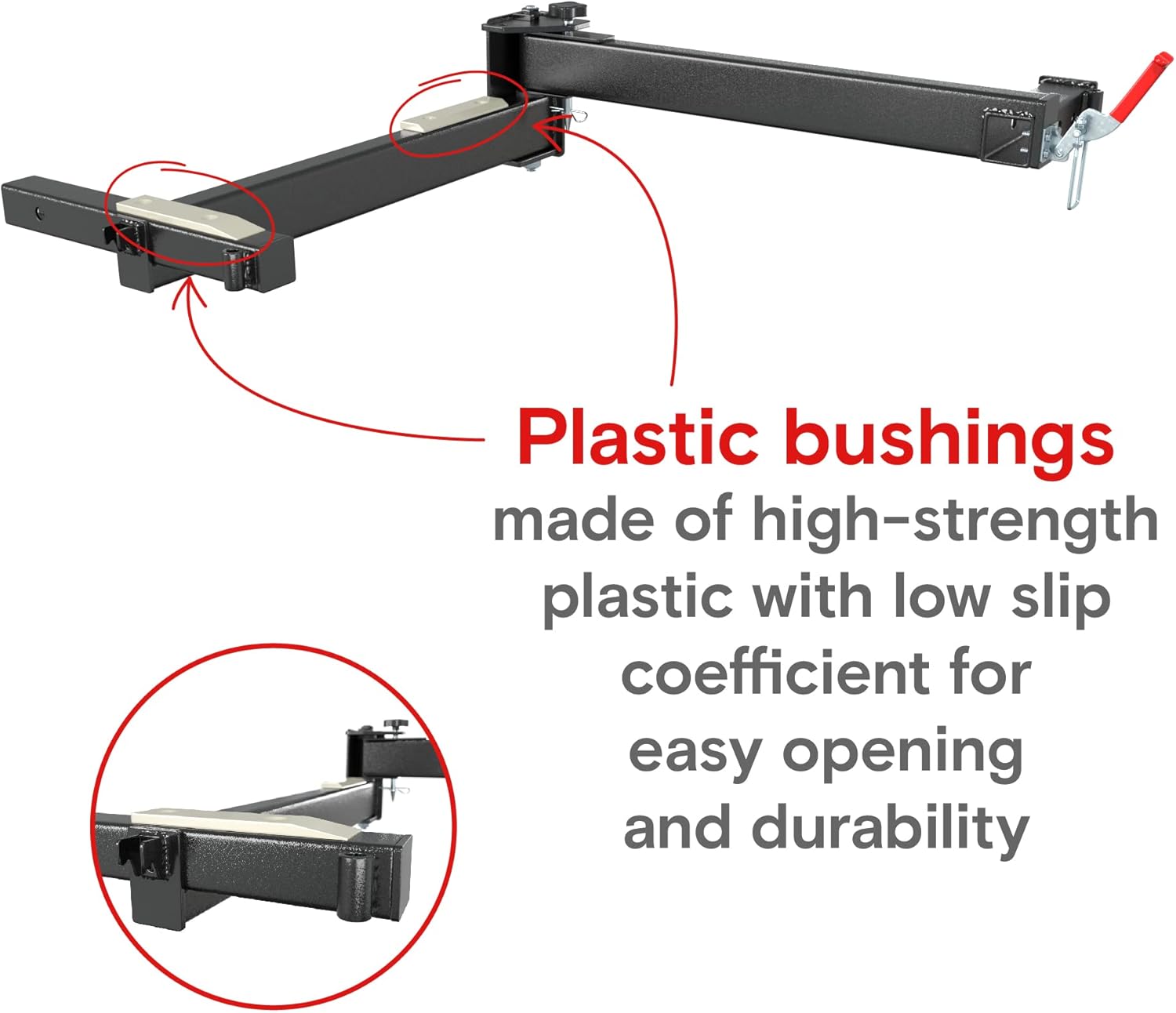 Swing-Away Bike Rack Adapter for 2�� Hitch Receivers Bike Carrier Pivoting Arm Easy Access to Tailgate