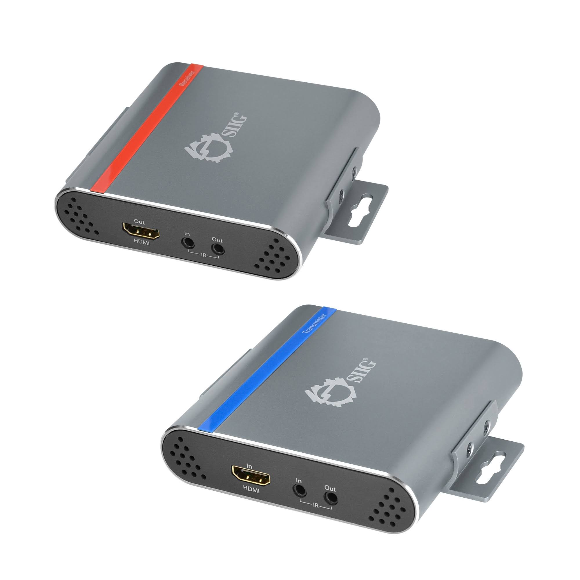 SIIG HDMI 4K HDBaseT Extender Over Single Cat5e/6 Cable with IR Control - A/V/Infrared Extender