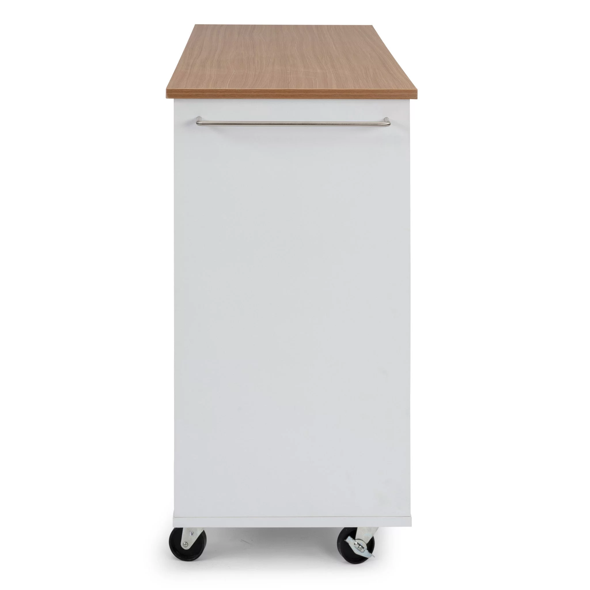 Homestyles Storage Plus Off White Wood Kitchen Cart