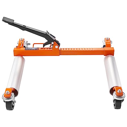 VEVOR Wheel Dolly, 1 Piece Wheel Dolly Car Skate, Heavy Duty Vehicle Positioning with Ratcheting Foot Pedal, Ratchet Type Tire Skate Tire Jack for Car Truck RV Trailer, 1500 LBS