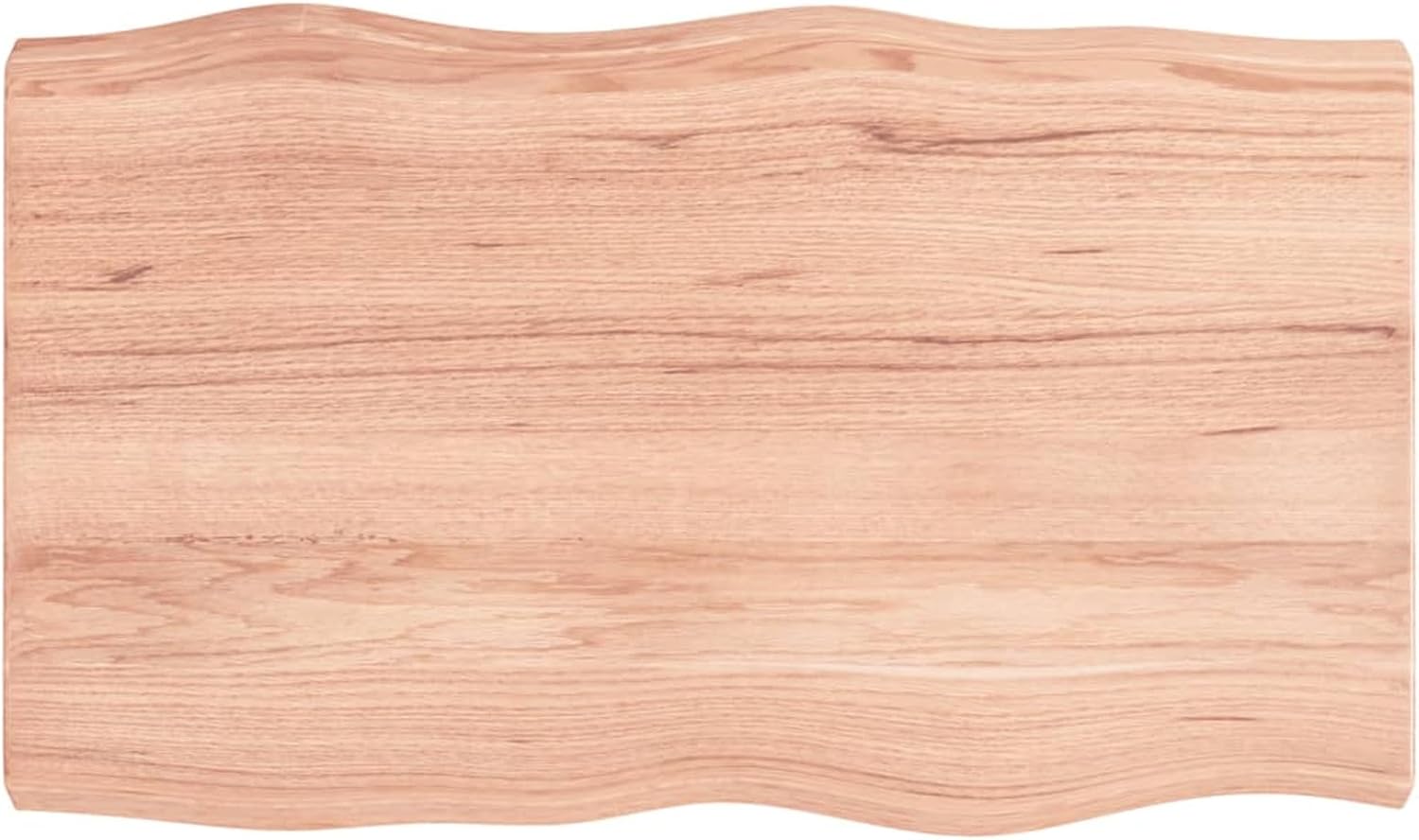 Tidyard Table Top Light Brown 39.4inx23.6inx(0.8in-2.4in) Treated Solid Wood Live Edge Replacement Tabletop, Kitchen Tabletop for Dining Tables, Coffee Tables, Garden Tables, Bar Tables, Desks