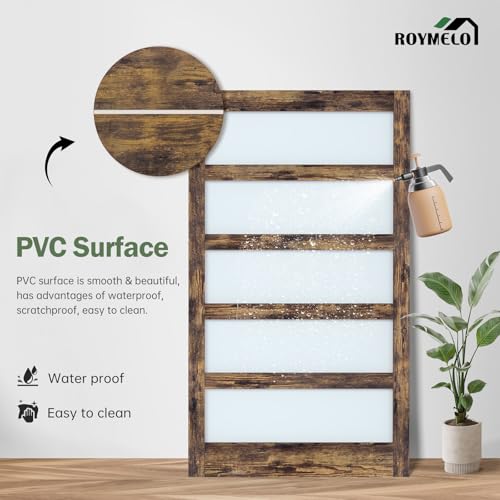 36x84 Inch Glass Sliding Barn Door Slab and 6.6ft Hardware Kit Included, 5 Frosted Glass, LVL Wood Panel Covered with White Water-Proof Scratch-Proof PVC Surface, Simple DIY Assembly