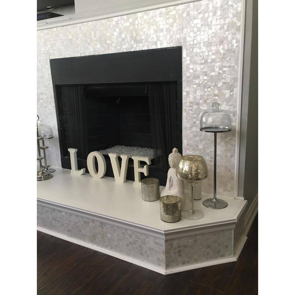 12 in. x 12 in. Mother of Pearl Shell Mosaic Tile Backsplash in White