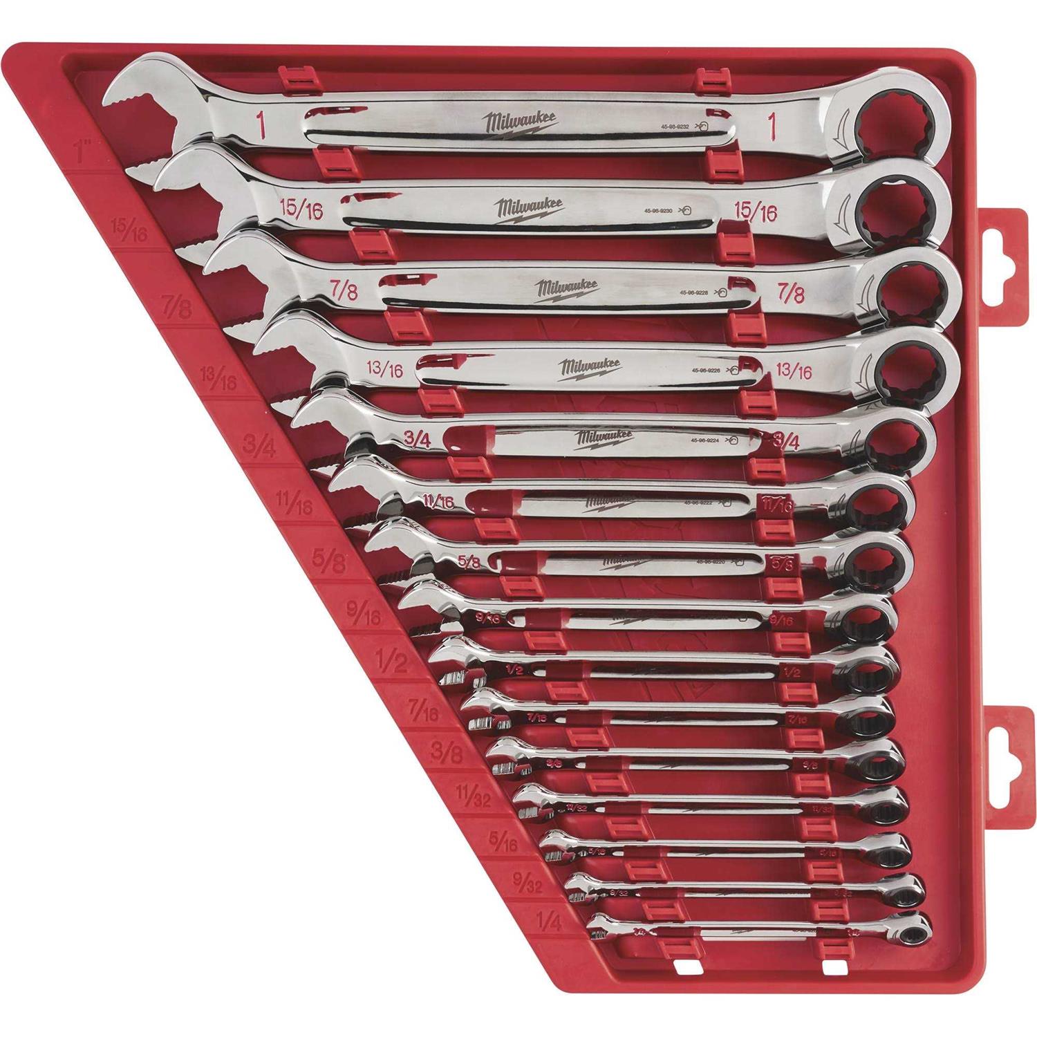 Milwaukee Combination Ratcheting Wrench Set 48-22-9416