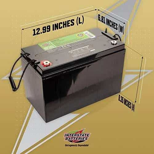 Interstate Batteries 12V 110 Ah SLA/AGM Deep Cycle Battery for Solar, Wind, and RV Applications - Insert Terminals (DCM0100)