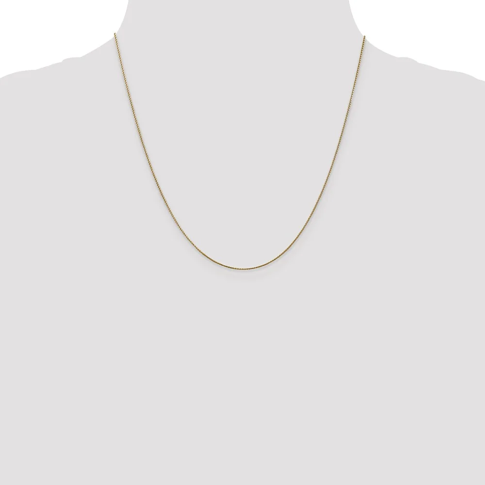 Leslie's Real 14kt Yellow Gold .65mm Diamond Cut Spiga Chain; 20 inch; Lobster Clasp; for Adults and Teens; for Women and Men