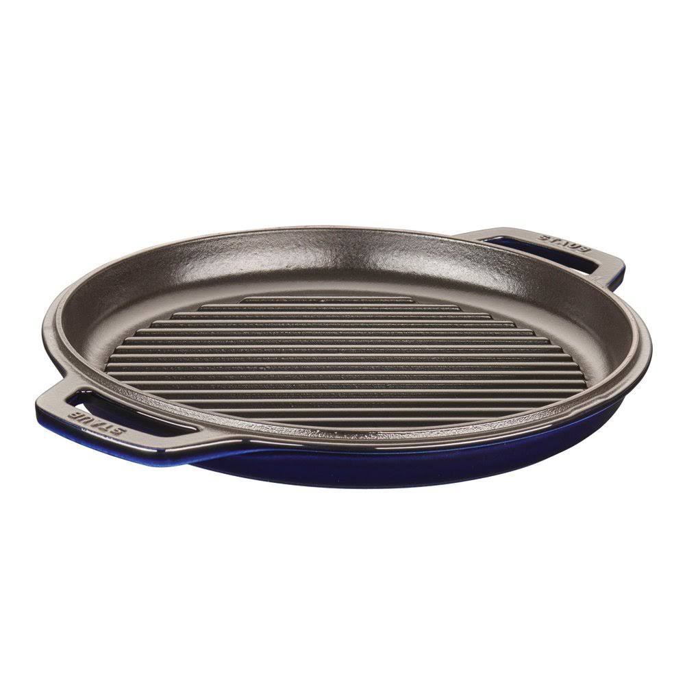 Staub Cast Iron 7 Qt. Braise u0026 Grill - Dark Blue