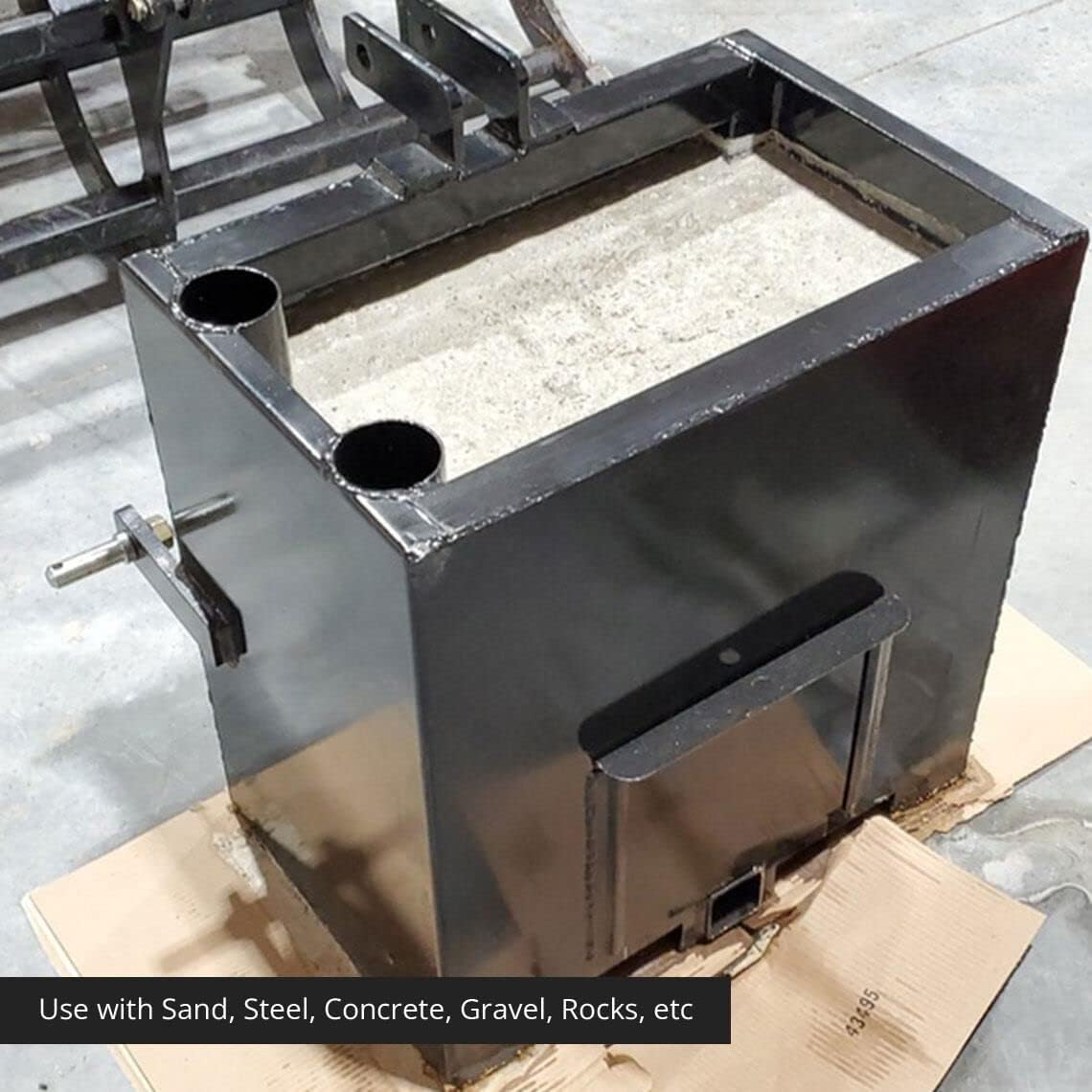 Titan Attachments Ballast Box for 3 Point Category 1 Tractor and Loader Hitches Quick Hitch Compatible