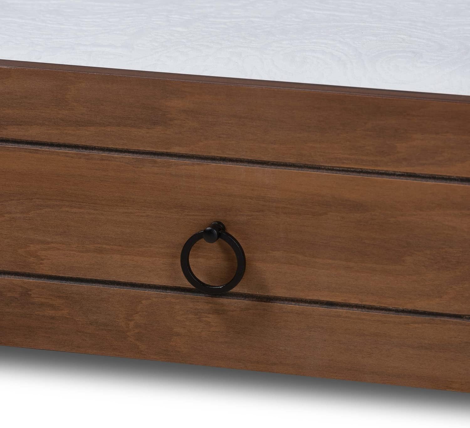 Baxton Studio Alya Classic Traditional Farmhouse Walnut Brown Finished Wood Twin Size Daybed