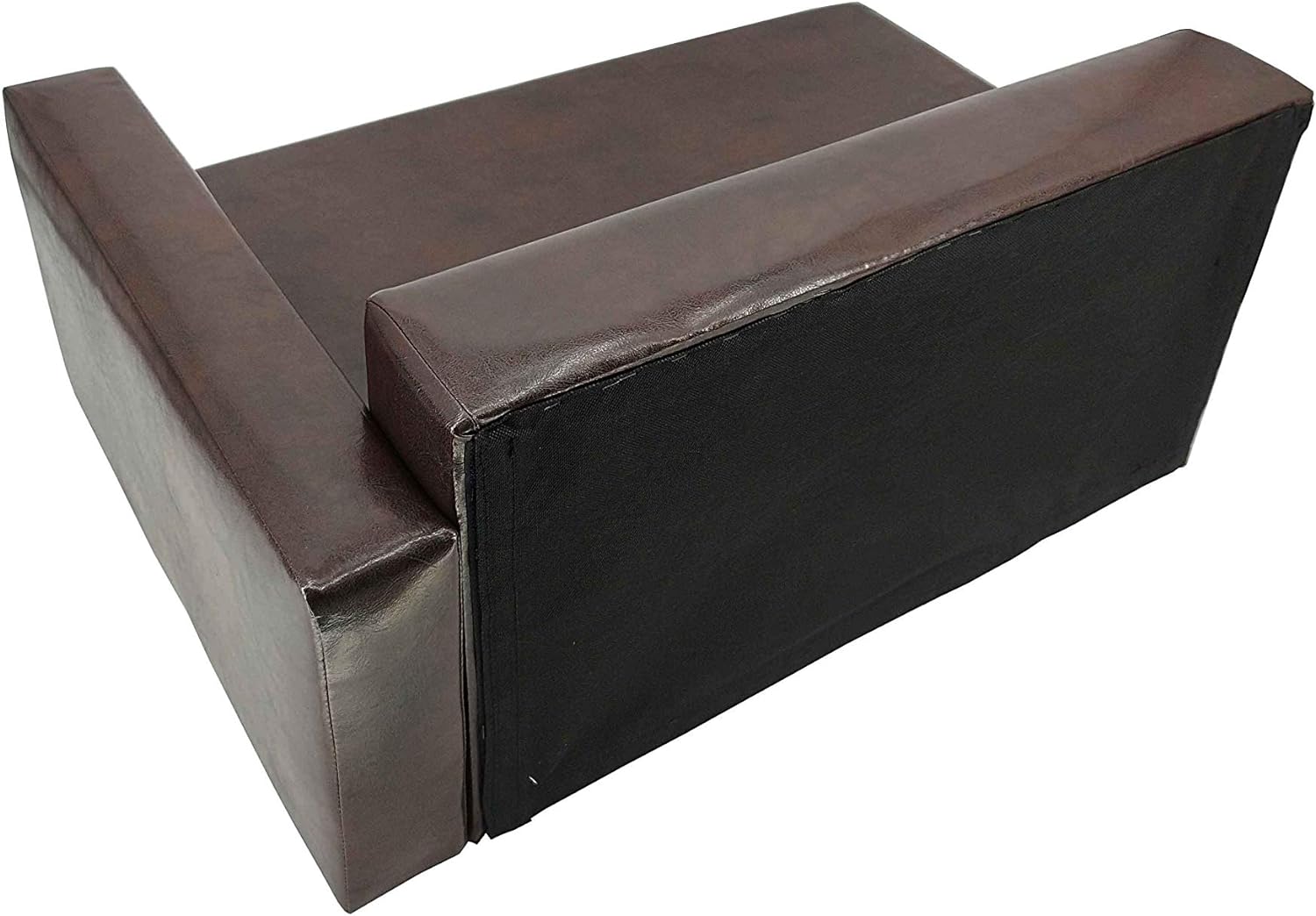 Dog Sofa Bed Brown Synthetic Leather Recliner L Lounge Chair Couch Seat Chaise 30X20x13 Seating Area Is 27X16" Great For Smaller Dogs Parts Nested. Peel Black Liners To Find Smaller Parts. 10058-NF