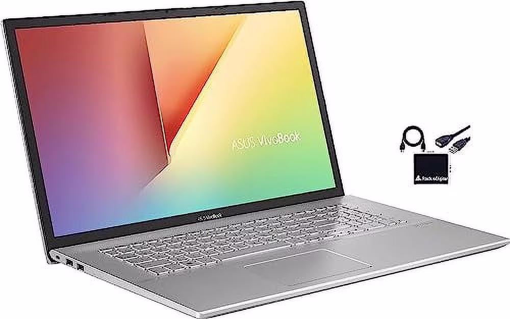 2023 ASUS Vivobook 17.3" HD+ Display Laptop PC Intel 4-Core i5-1035G1 Processor Intel UHD Graphics 20GB DDR4 512GB NVMe SSD 1TB HDD WIFI AC BT Webcam HDMI USB-C Silver Windows 11 Home w/RE Accessories
